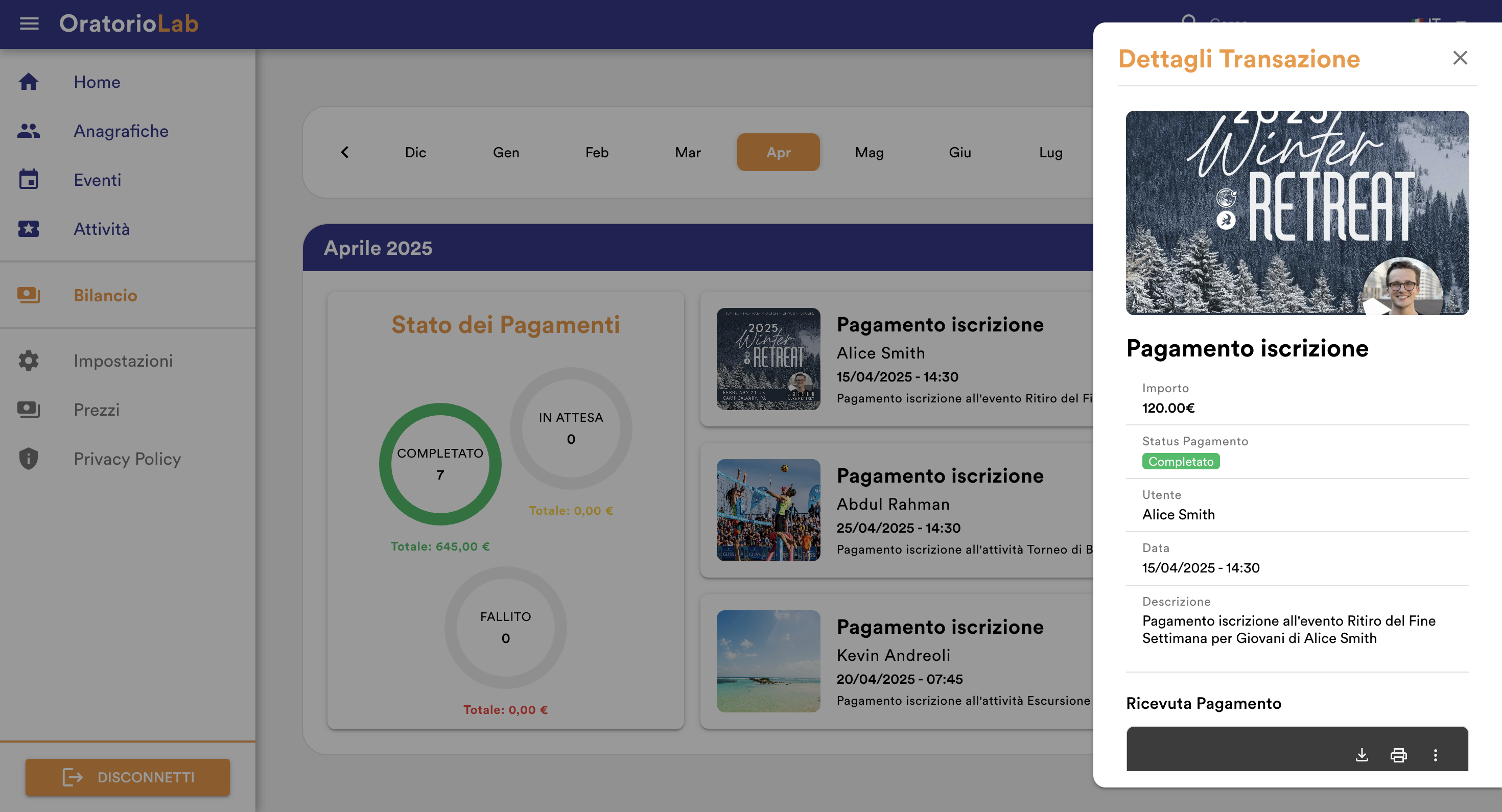 OratorioLab community interface